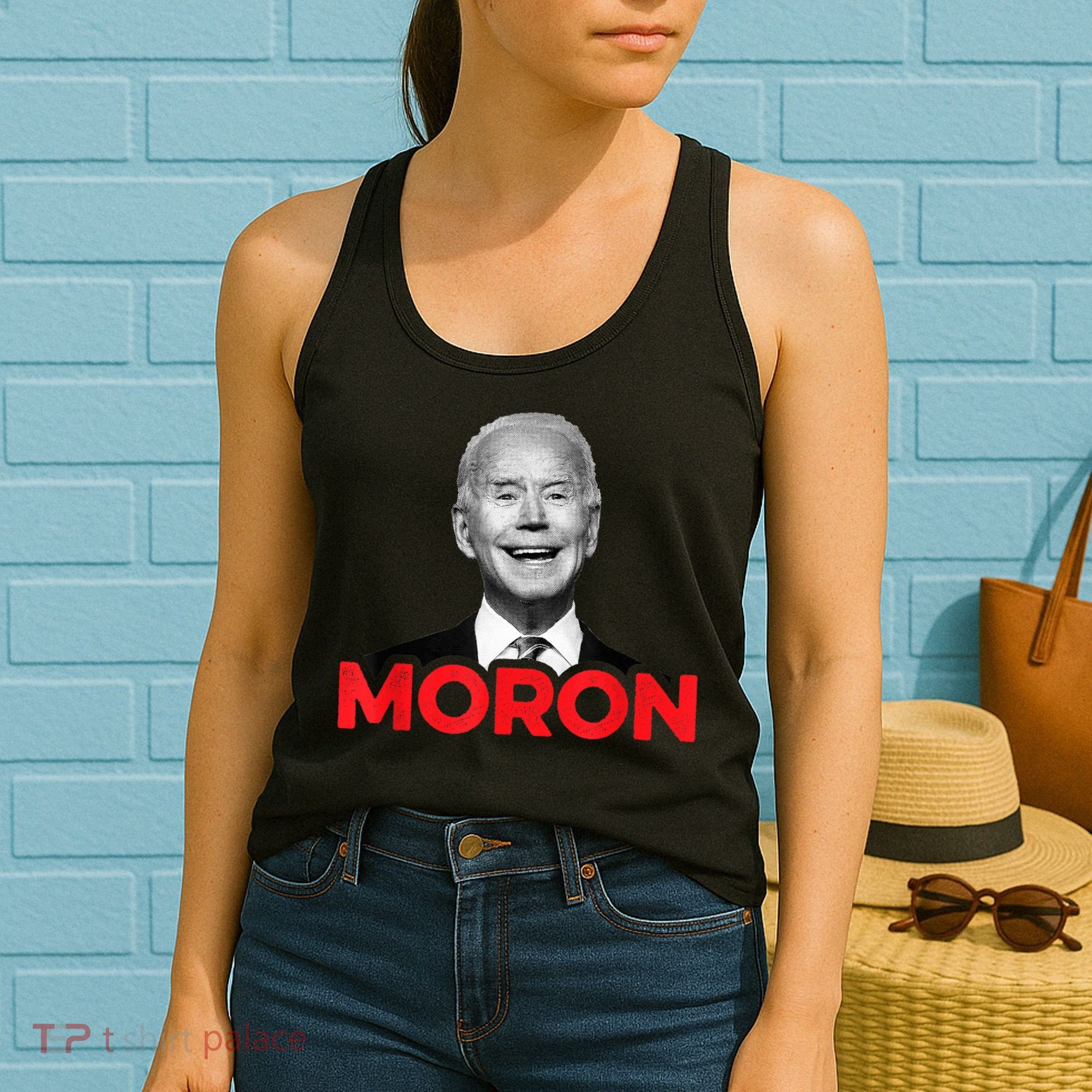 Joe Biden Is An Idiot And A Moron AntiBiden 8676 Pro USA Women's Tank Top