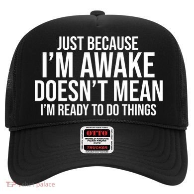 Just Because I'm Awake Doesn't Mean I'm Ready To Do Things Funny Hat