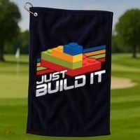 Just Build It | Building Blocks | Master Builder Golf Towel thumb 1