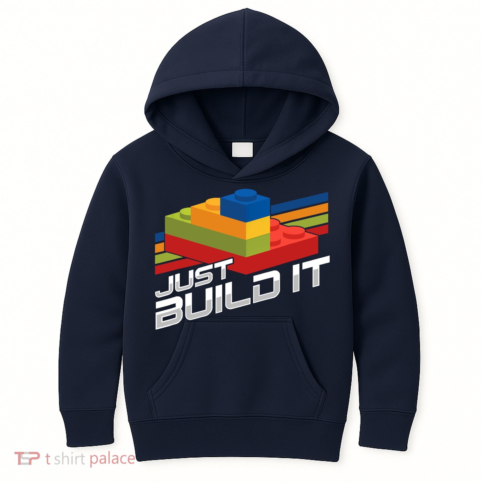 Just Build It | Building Blocks | Master Builder Kids Hoodie