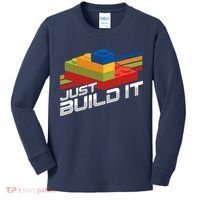 Just Build It | Building Blocks | Master Builder Kids Long Sleeve Shirt thumb 0