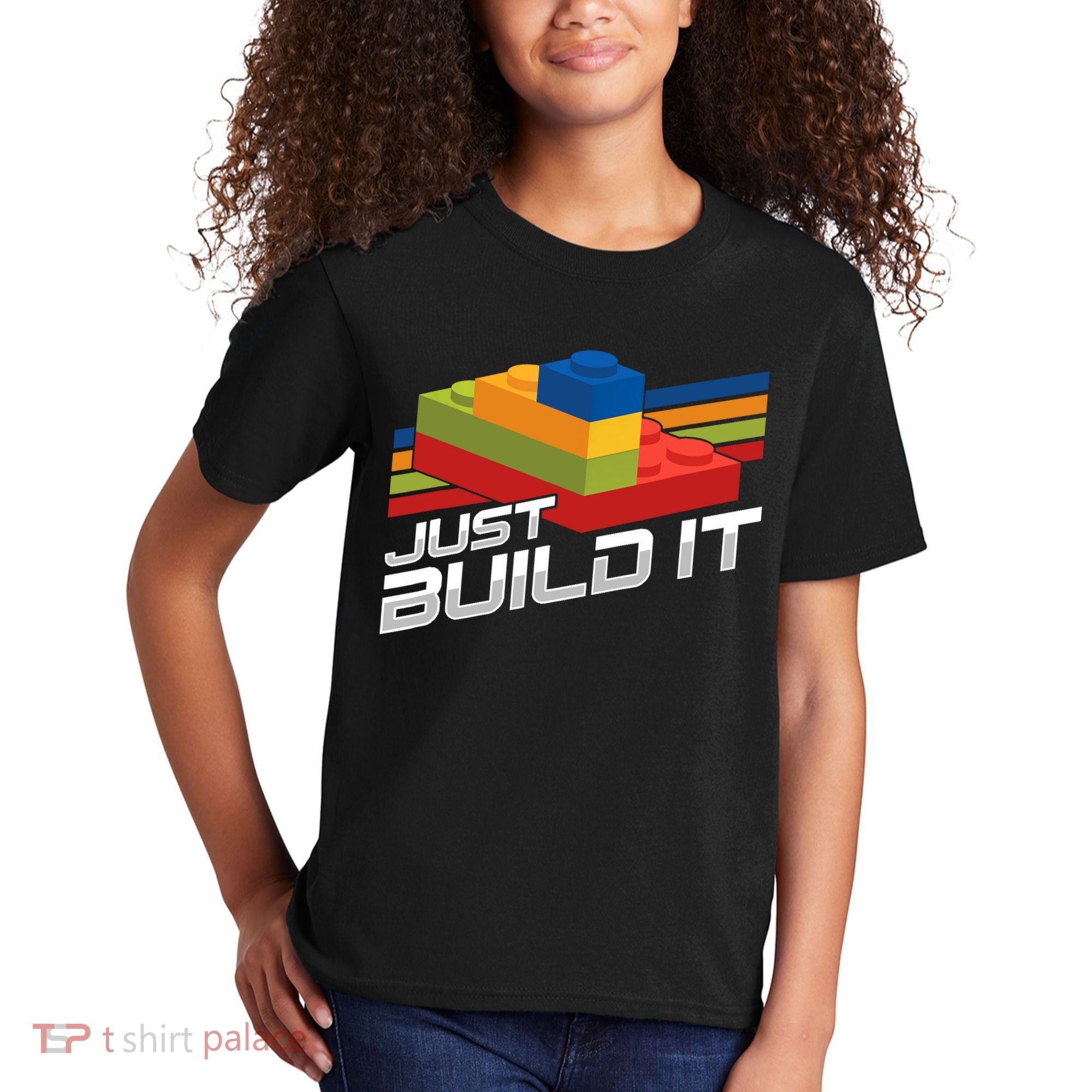 Just Build It | Building Blocks | Master Builder Kids T-Shirt