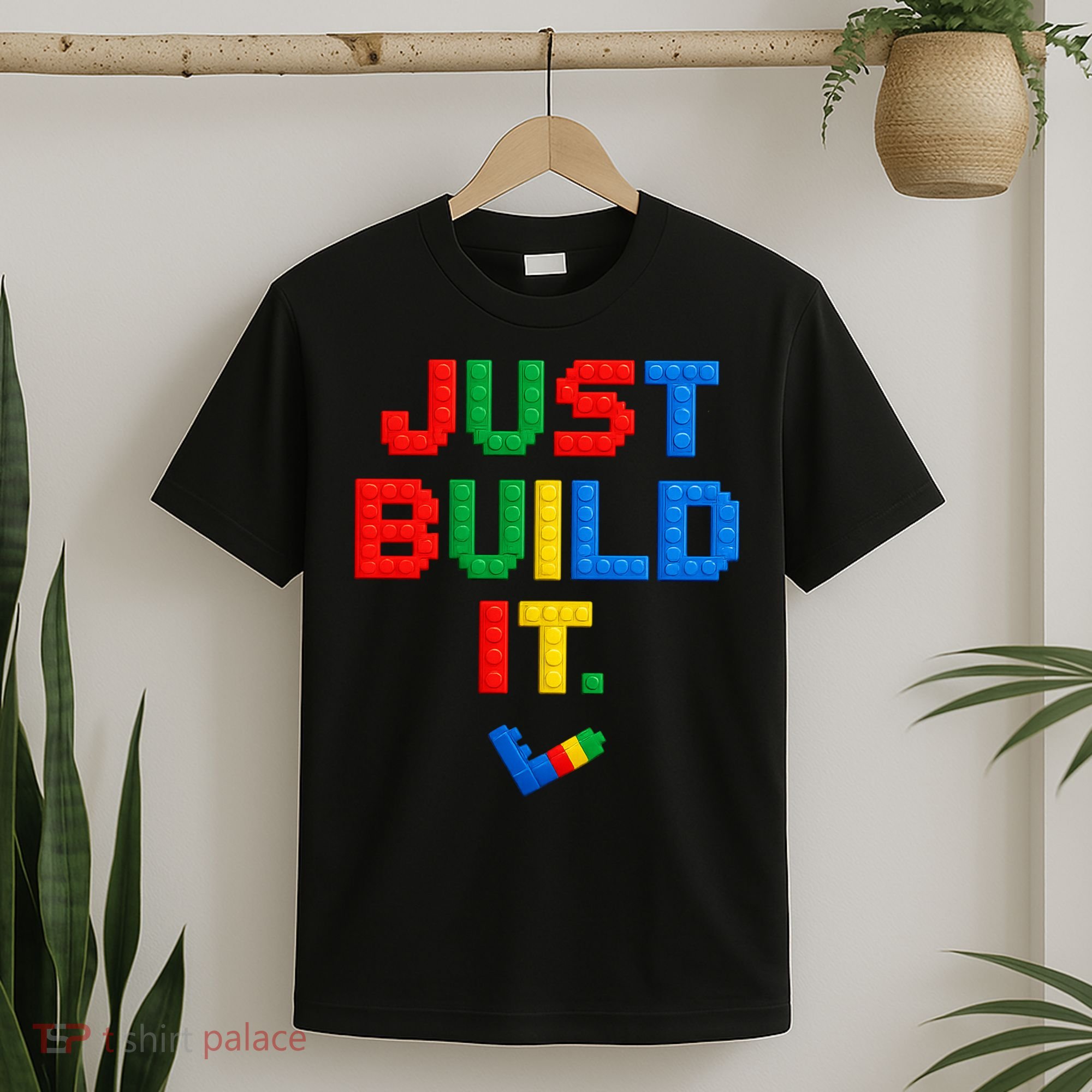 Just Build It Master Builder Building Block T-Shirt