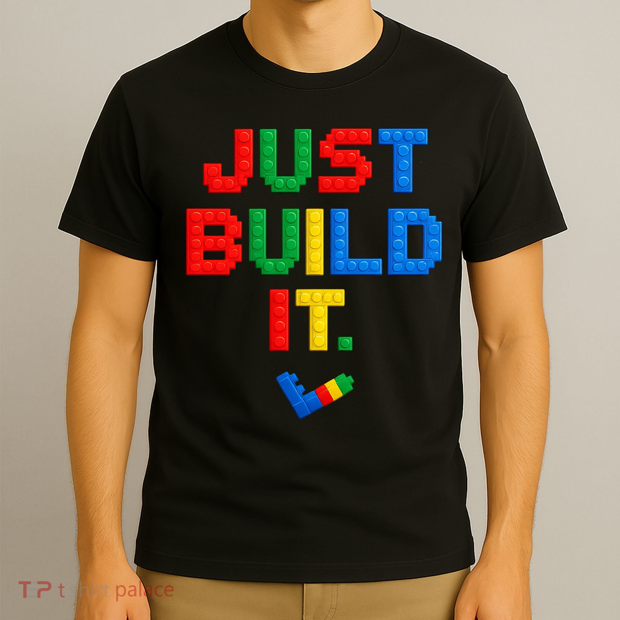 Just Build It Master Builder Building Block T-Shirt