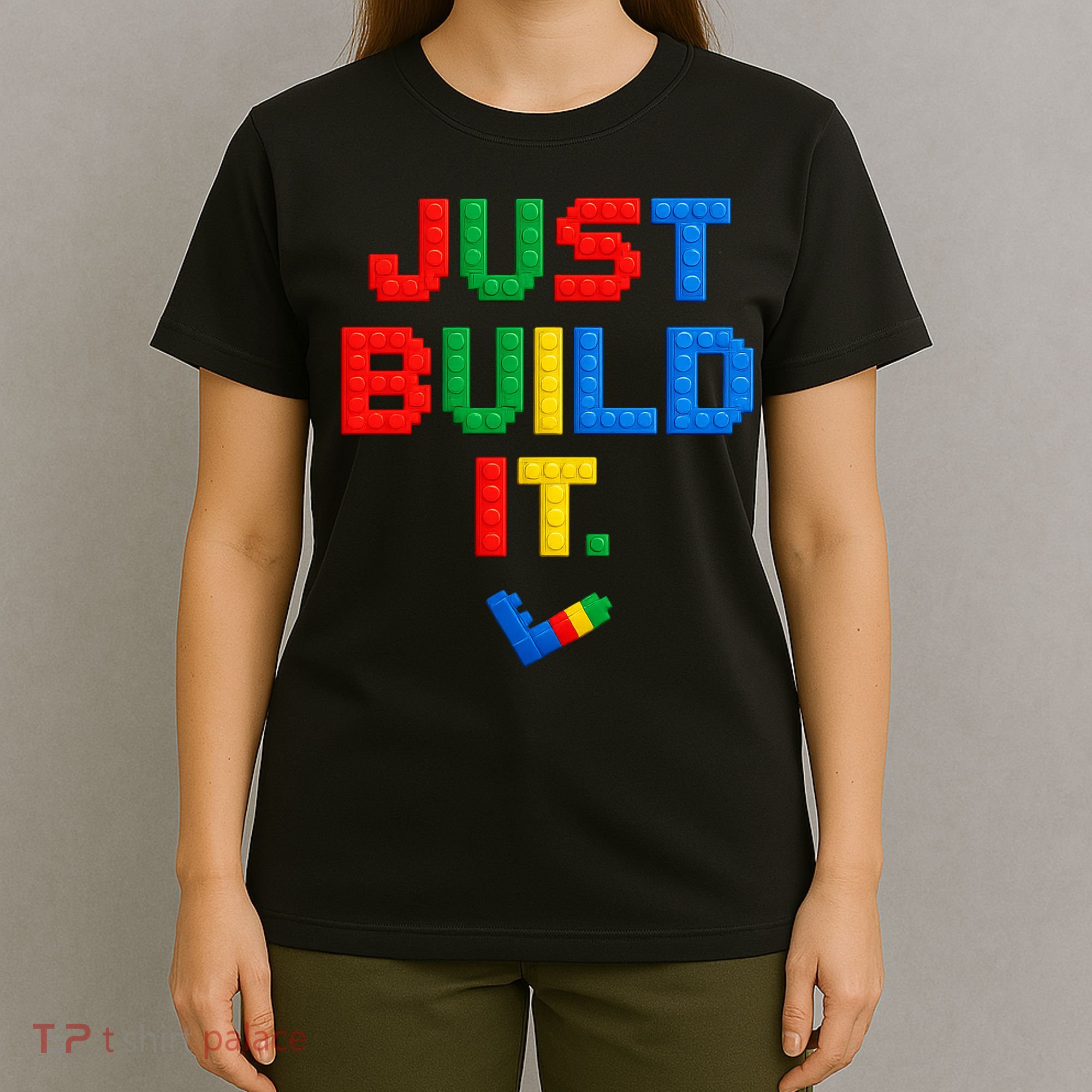 Just Build It Master Builder Building Block T-Shirt