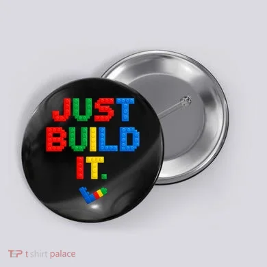Just Build It Master Builder Building Block Button