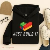 Just Build It Building Toy Blocks Bricks Hoodie thumb 4