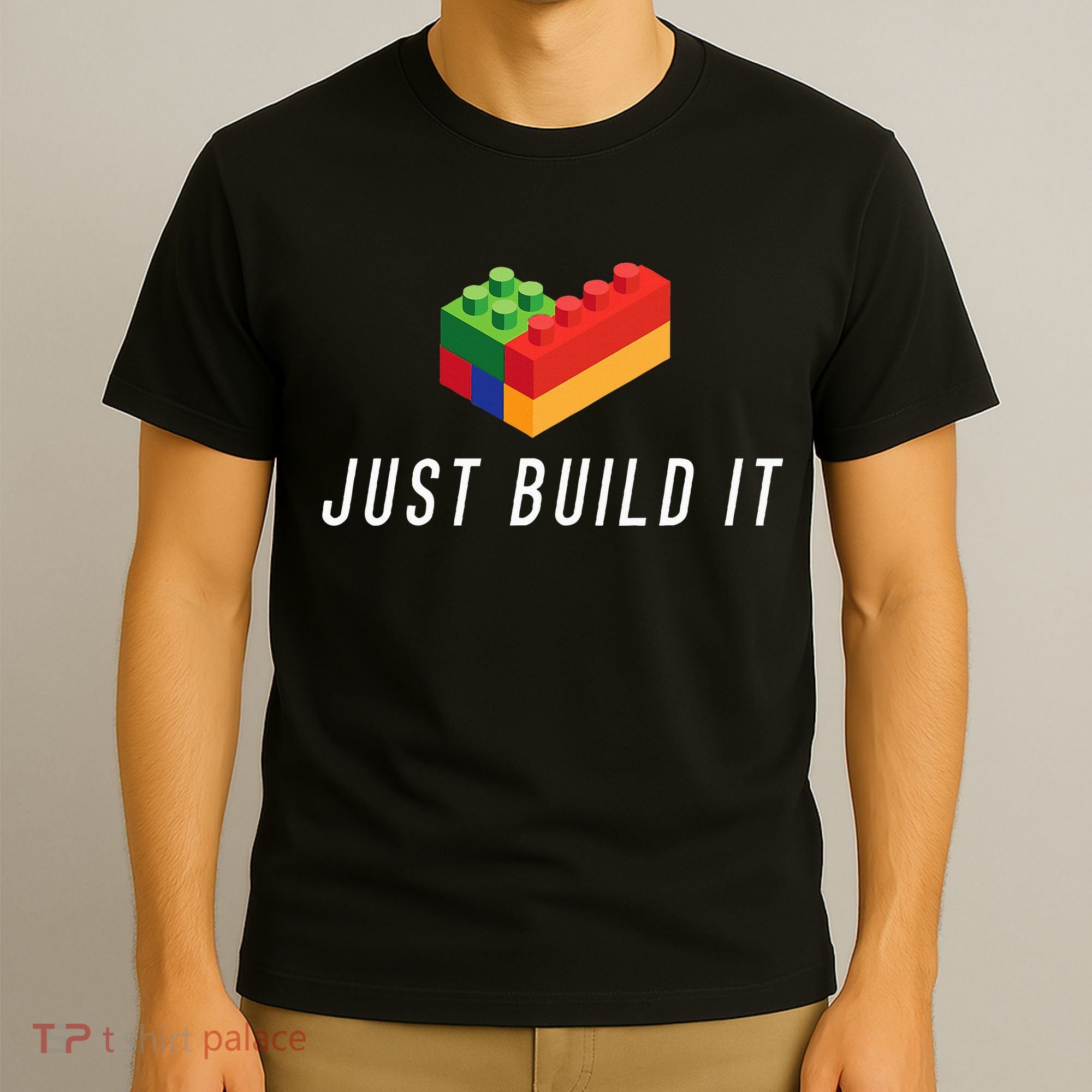 Just Build It Building Toy Blocks Bricks T-Shirt