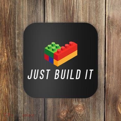 Just Build It Building Toy Blocks Bricks Coaster