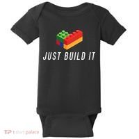 Just Build It Building Toy Blocks Bricks Baby Bodysuit thumb 0