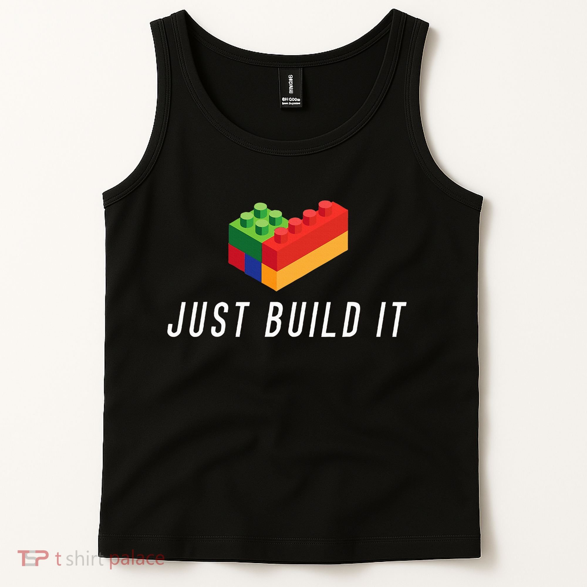 Just Build It Building Toy Blocks Bricks Tank Top