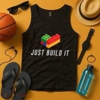 Just Build It Building Toy Blocks Bricks Tank Top thumb 4