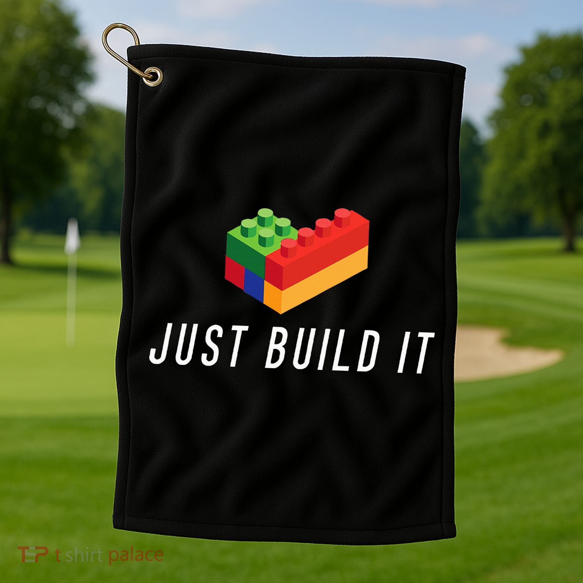 Just Build It Building Toy Blocks Bricks Golf Towel