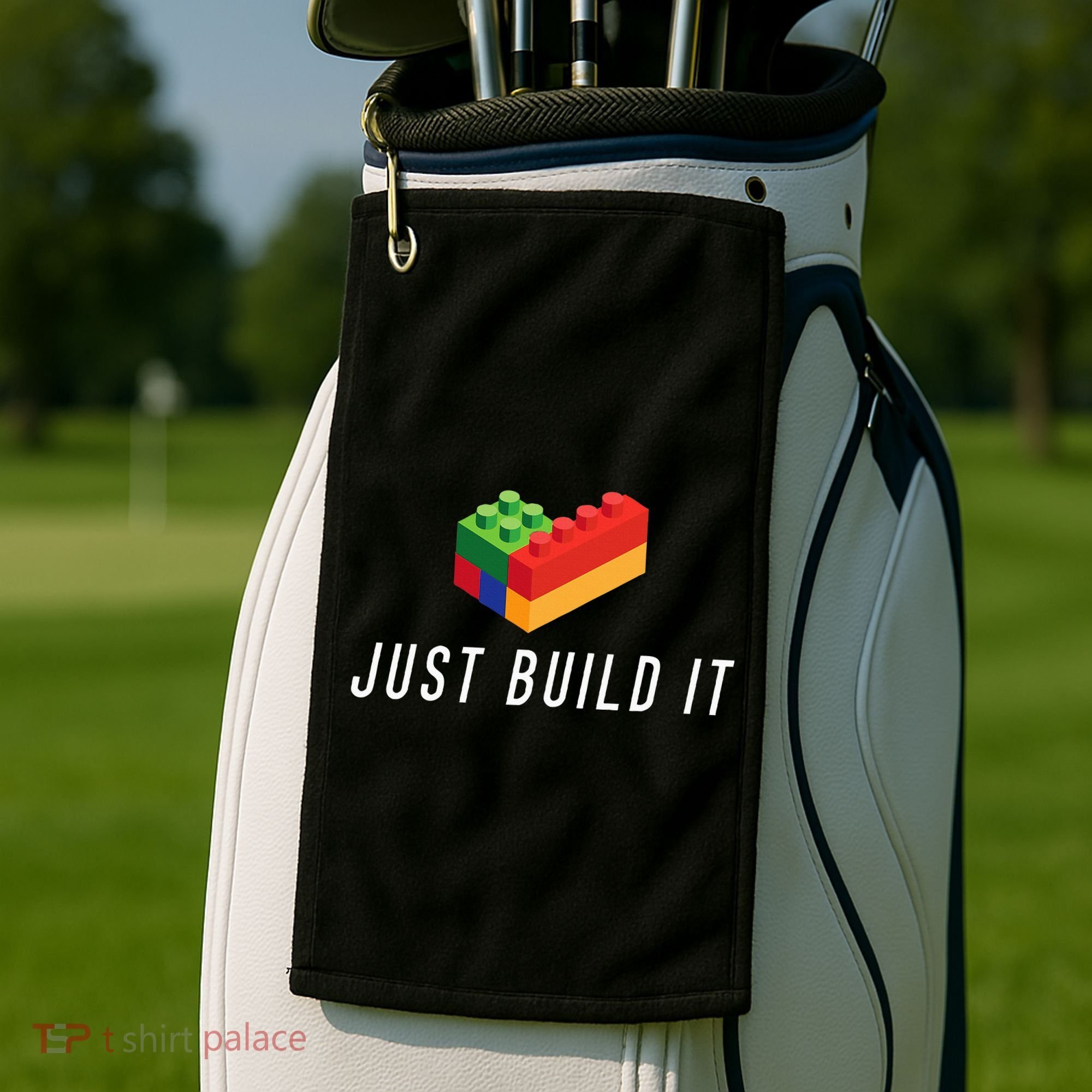Just Build It Building Toy Blocks Bricks Golf Towel