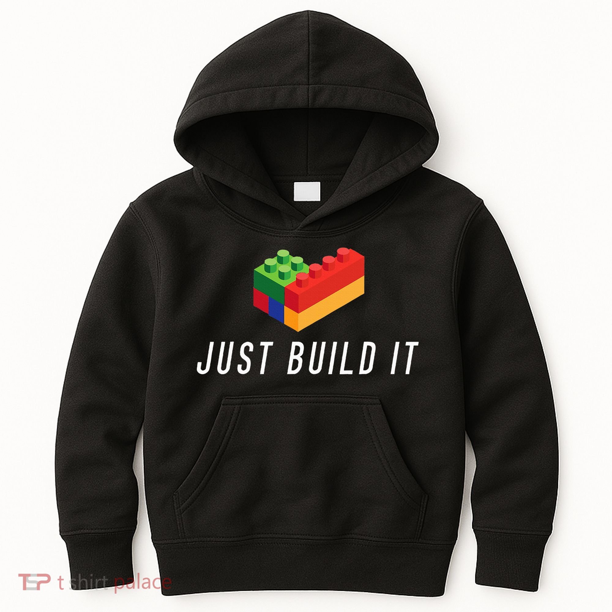 Just Build It Building Toy Blocks Bricks Kids Hoodie