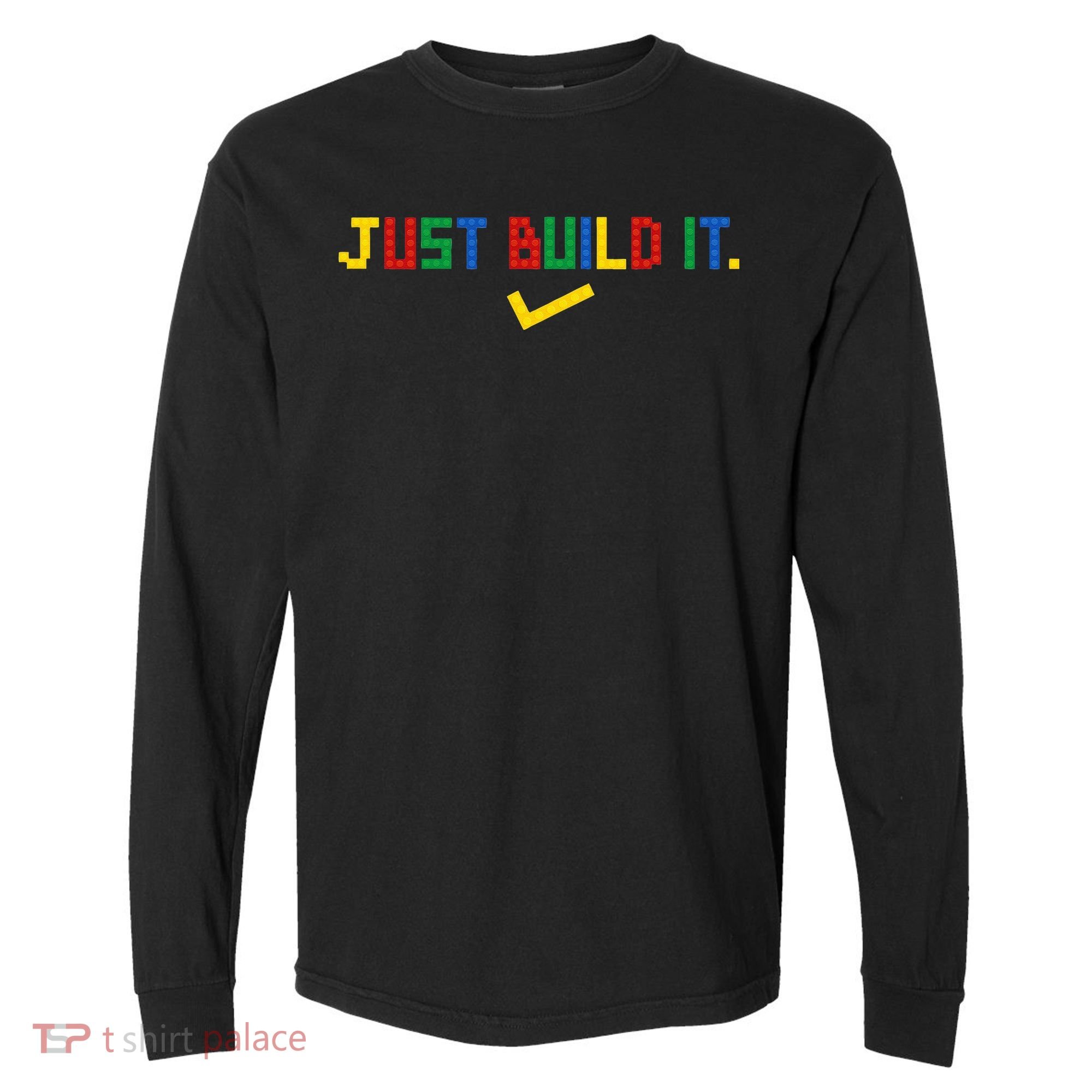 Just Build It Master Builder Building Block Comfort Colors Heavyweight Long Sleeve T-Shirt