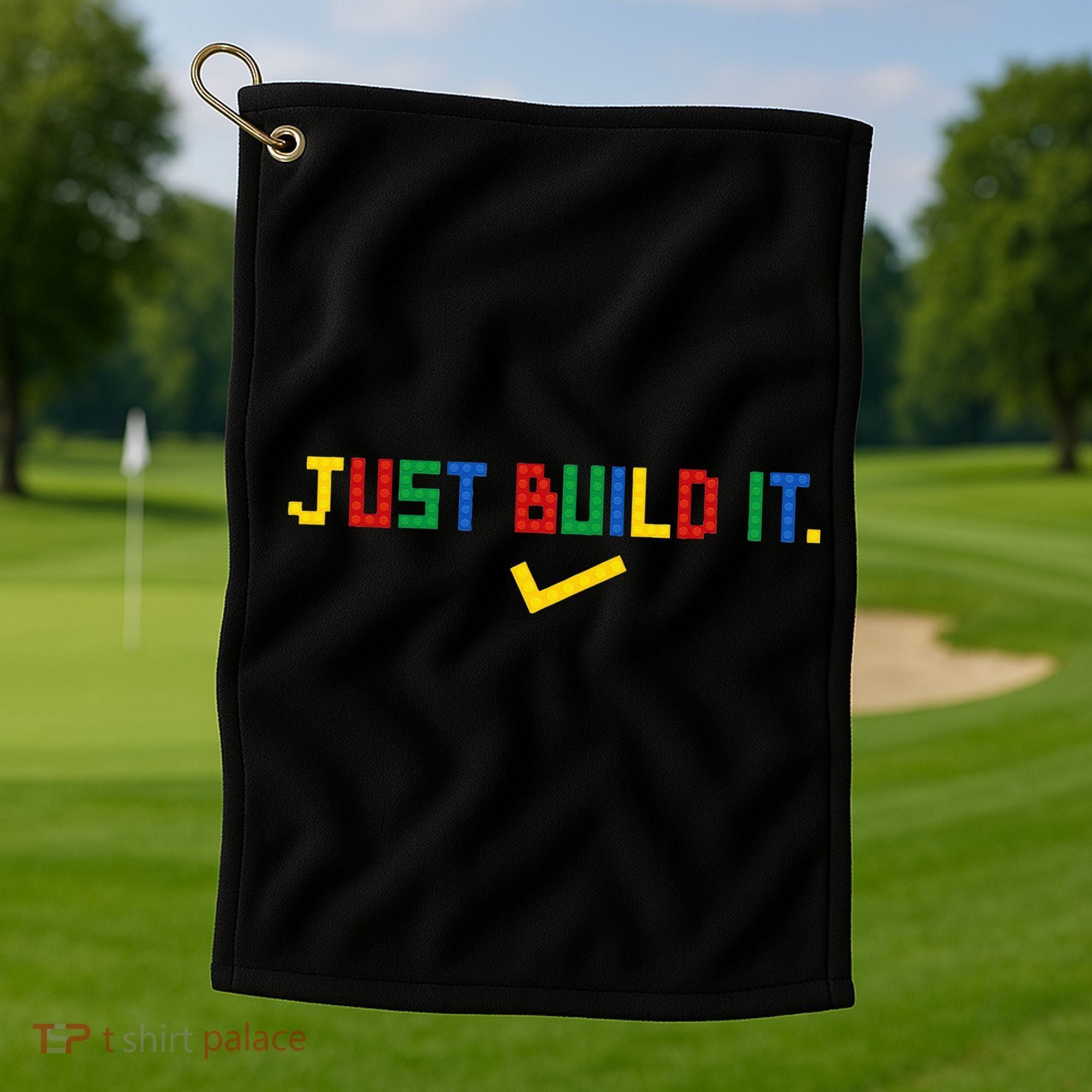 Just Build It Master Builder Building Block Golf Towel