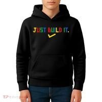 Just Build It Master Builder Building Block Kids Hoodie thumb 4