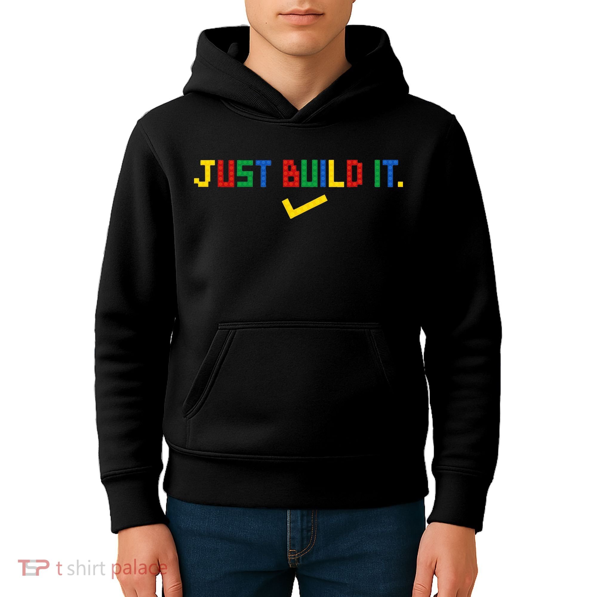 Just Build It Master Builder Building Block Kids Hoodie