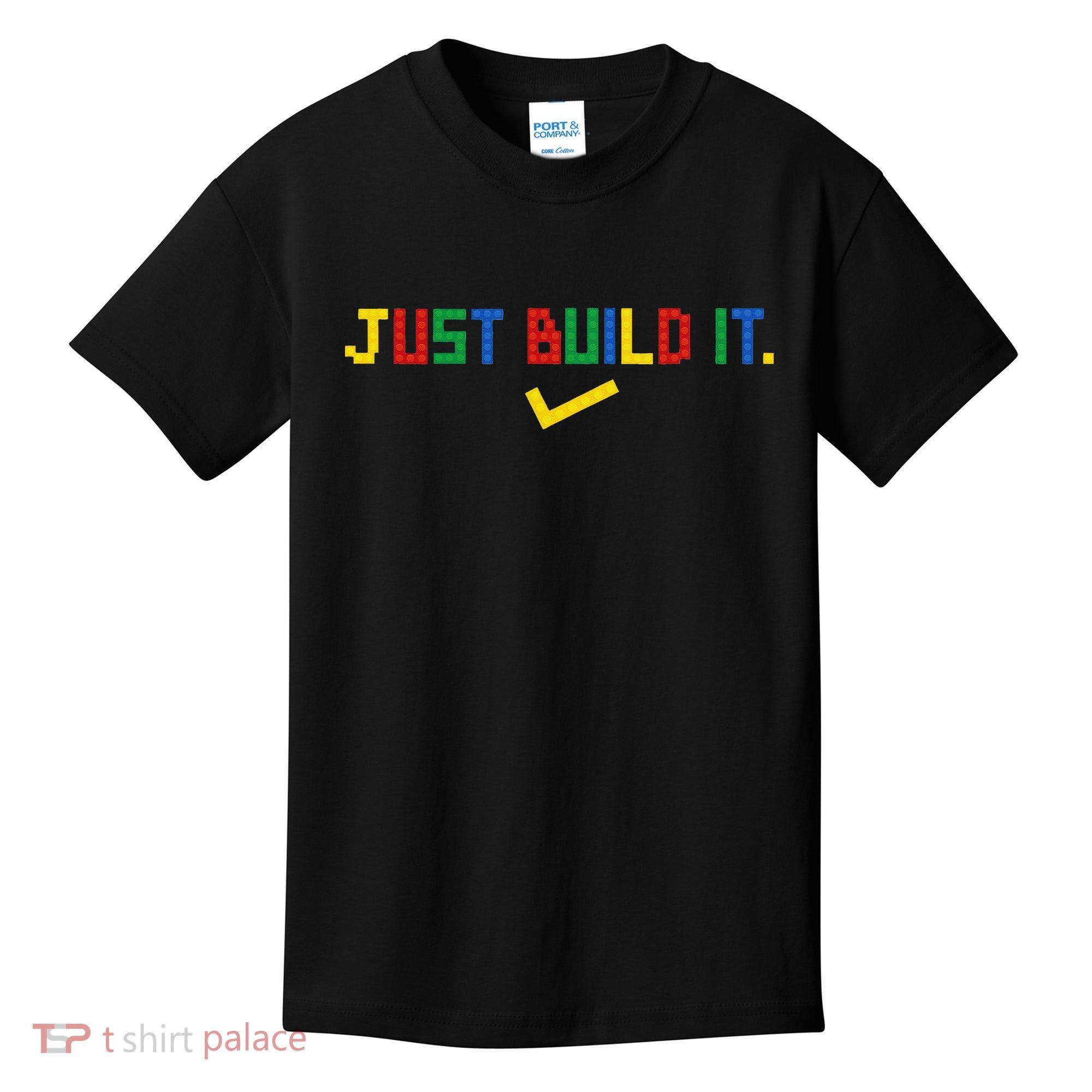 Just Build It Master Builder Building Block Kids T-Shirt