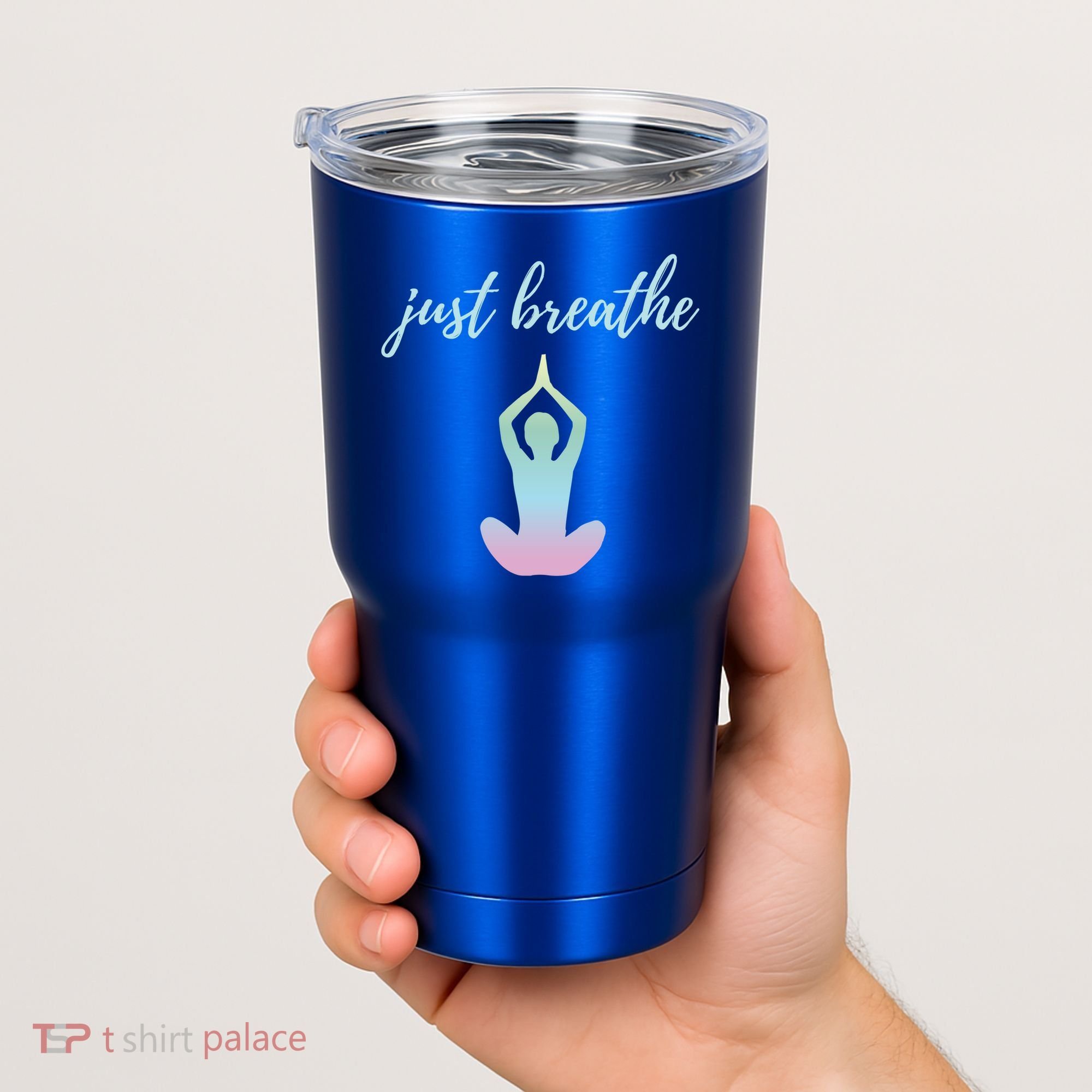 Just Breathe Inspirational Gift Tumbler