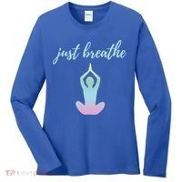 Just Breathe Inspirational Gift Women's Long Sleeve Shirt thumb 0