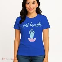 Just Breathe Inspirational Gift Women's T-Shirt thumb 4