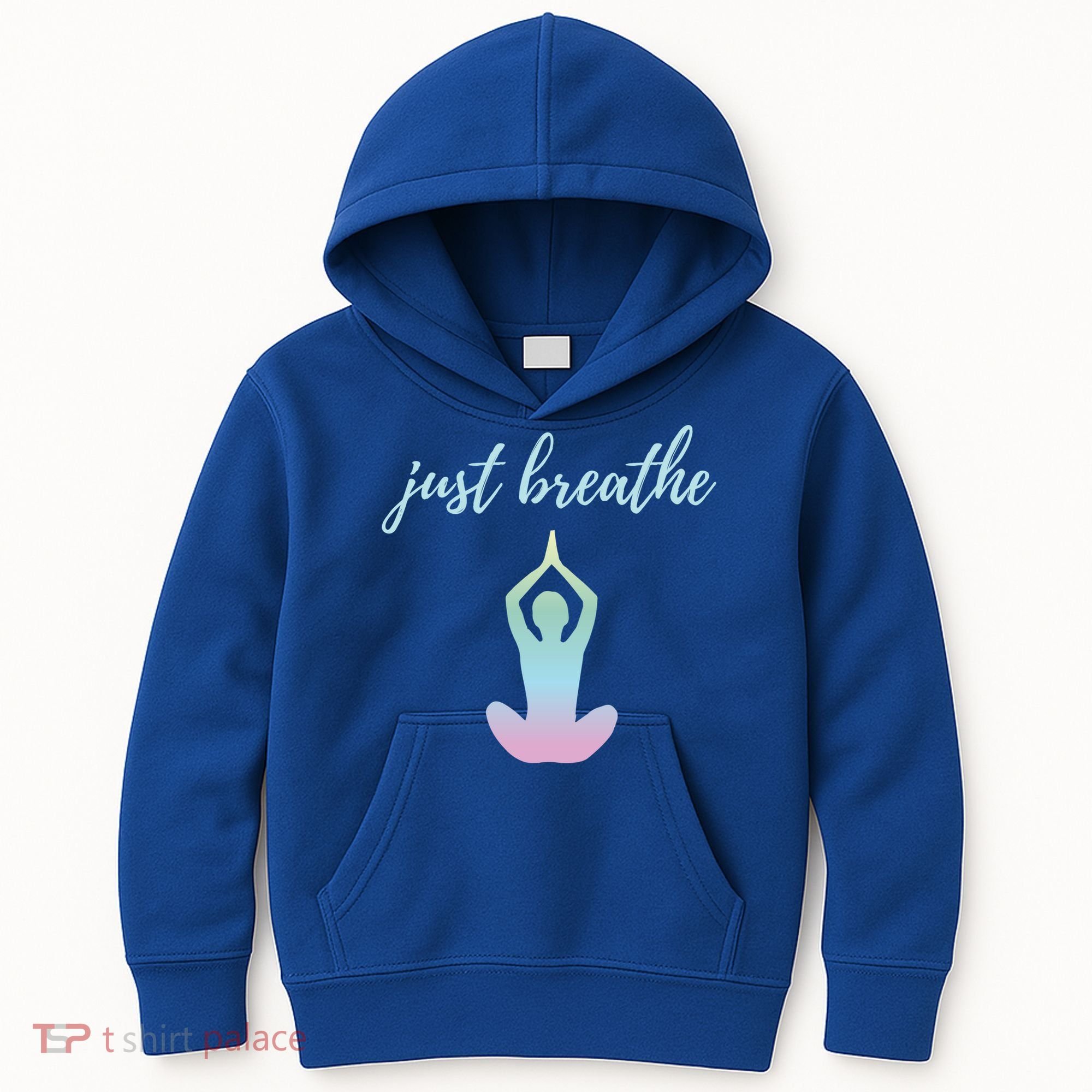 Just Breathe Inspirational Gift Kids Hoodie