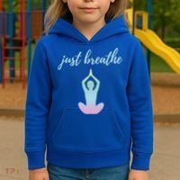 Just Breathe Inspirational Gift Kids Hoodie thumb 3