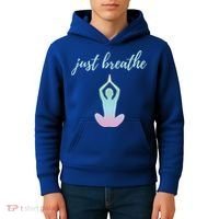 Just Breathe Inspirational Gift Kids Hoodie thumb 4