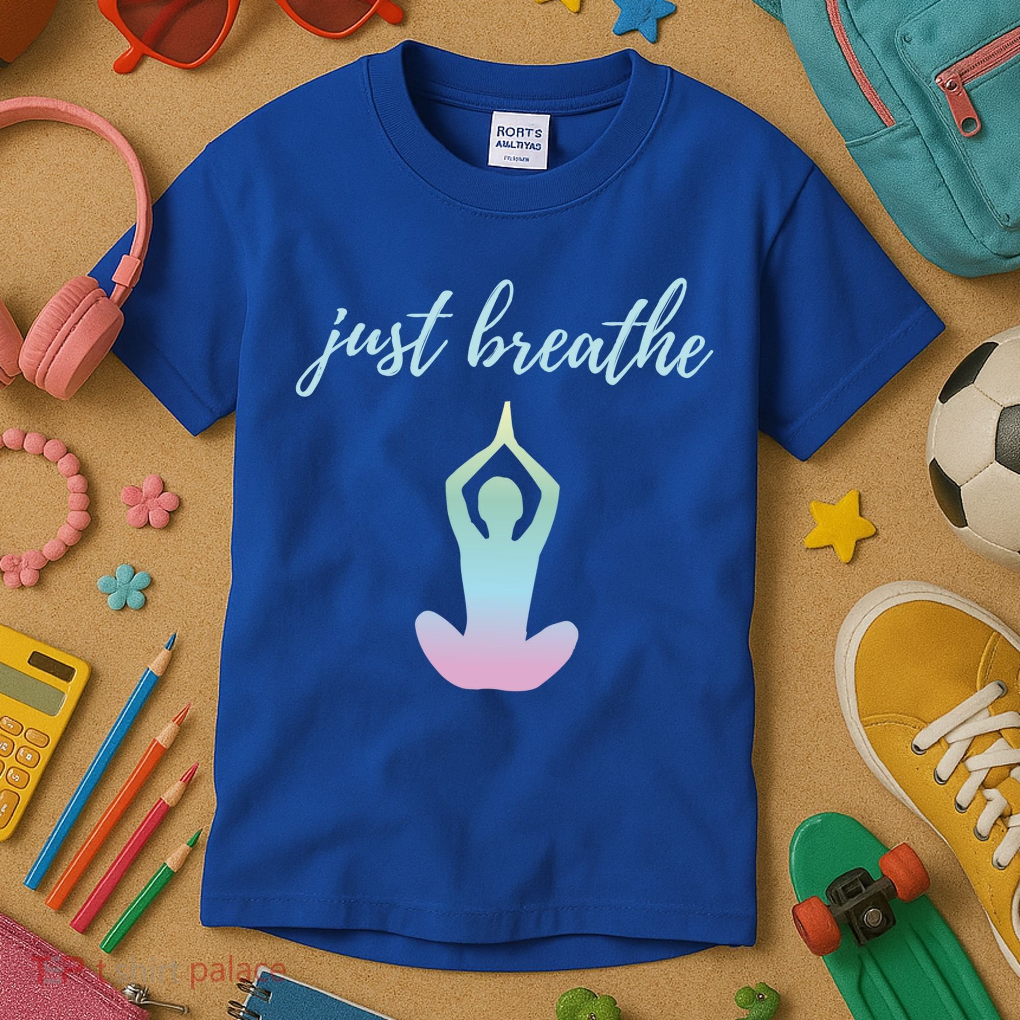 Just Breathe Inspirational Gift Kids T-Shirt