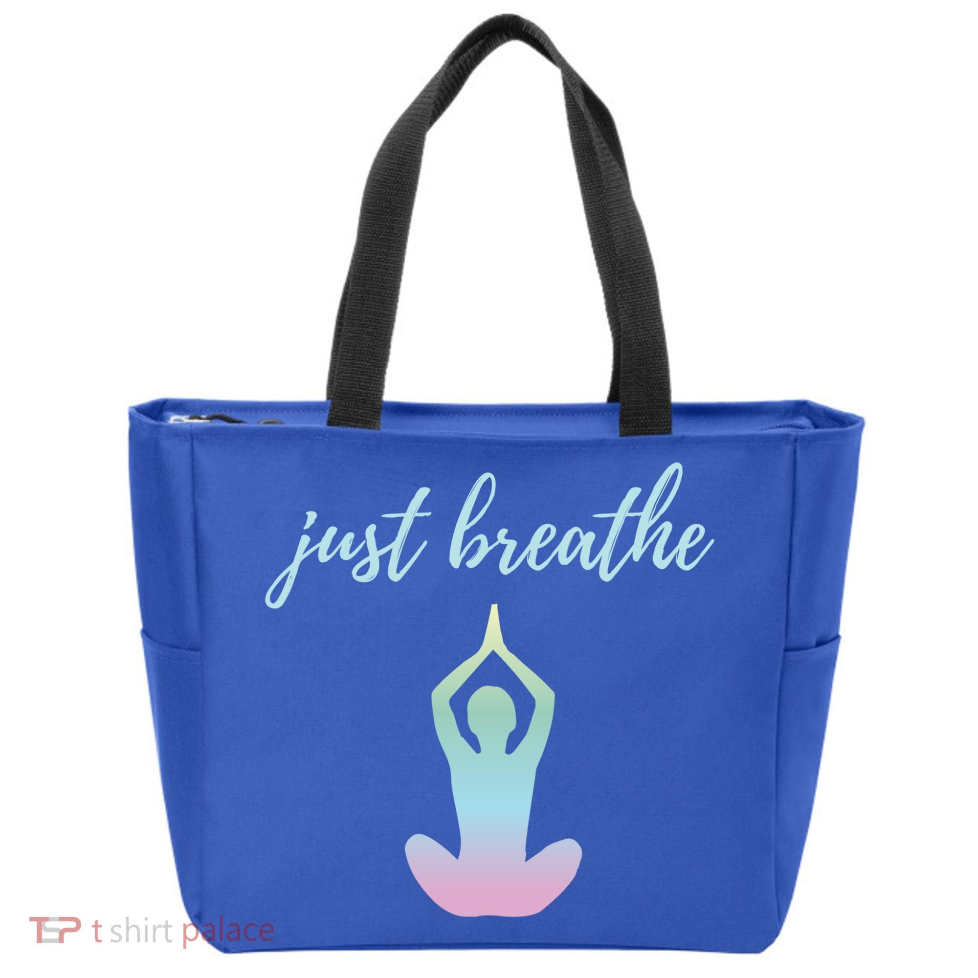 Just Breathe Inspirational Gift Tote Bag
