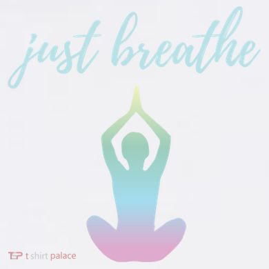 Just Breathe Inspirational Gift Comfort Colors Garment-Dyed Hooded Sweatshirt