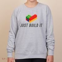 Just Build It Blocks Bricks Building Blocks Toy Women's Sweatshirt thumb 0