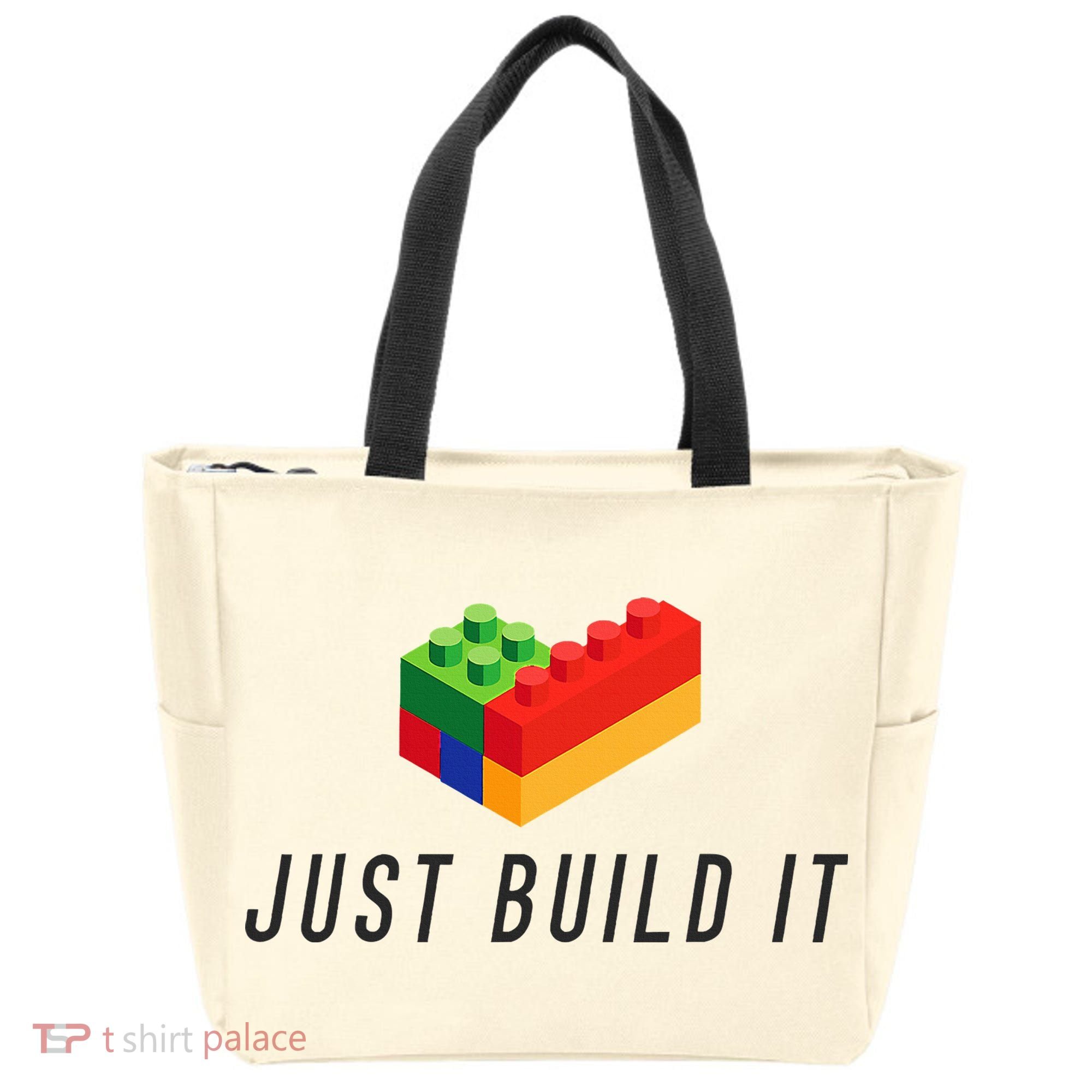 Just Build It Blocks Bricks Building Blocks Toy Tote Bag