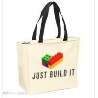 Just Build It Blocks Bricks Building Blocks Toy Tote Bag thumb 2