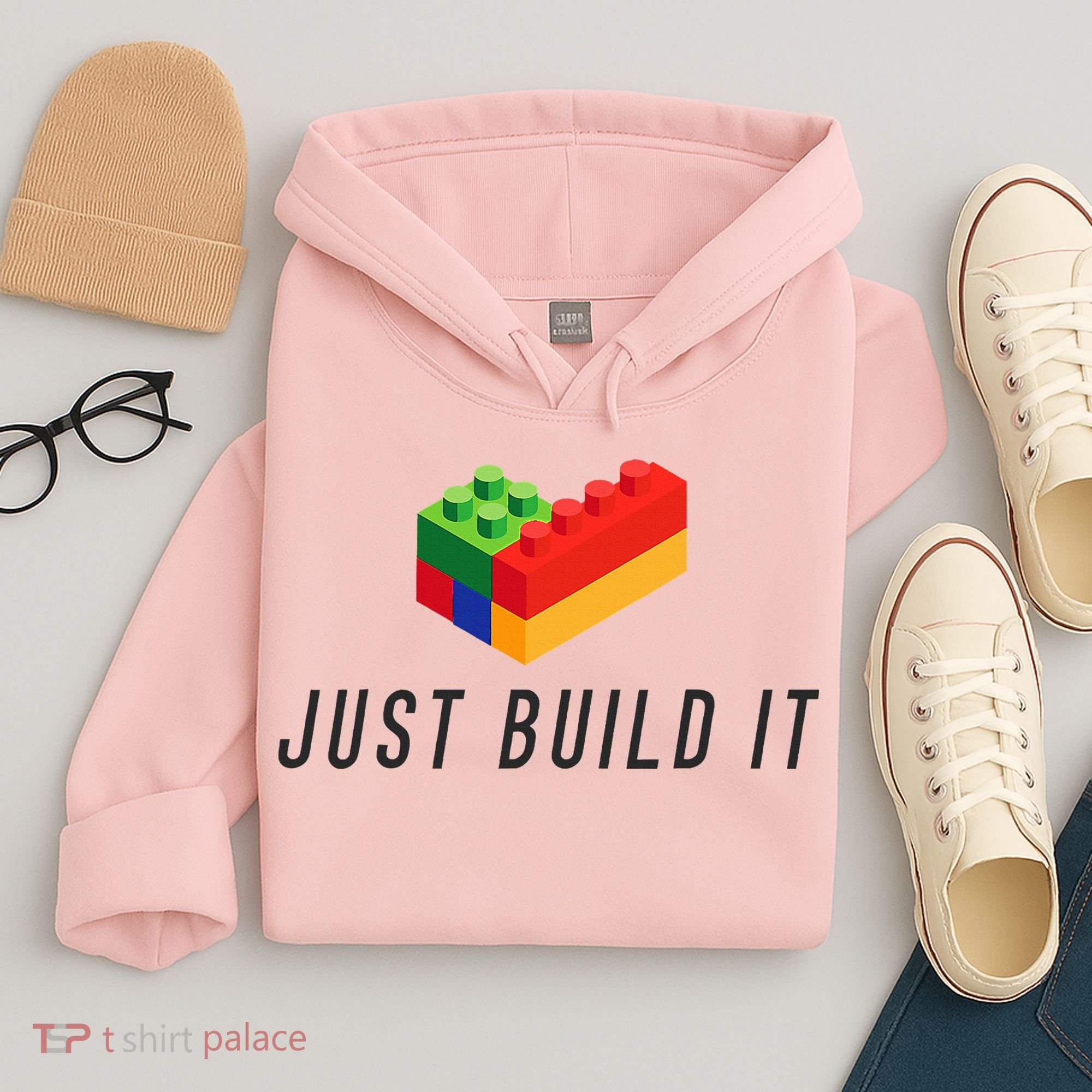 Just Build It Blocks Bricks Building Blocks Toy Hoodie