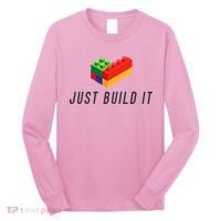 Just Build It Blocks Bricks Building Blocks Toy Long Sleeve Shirt thumb 0