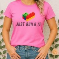 Just Build It Blocks Bricks Building Blocks Toy Women's T-Shirt thumb 2
