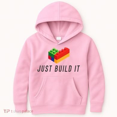 Just Build It Blocks Bricks Building Blocks Toy Kids Hoodie