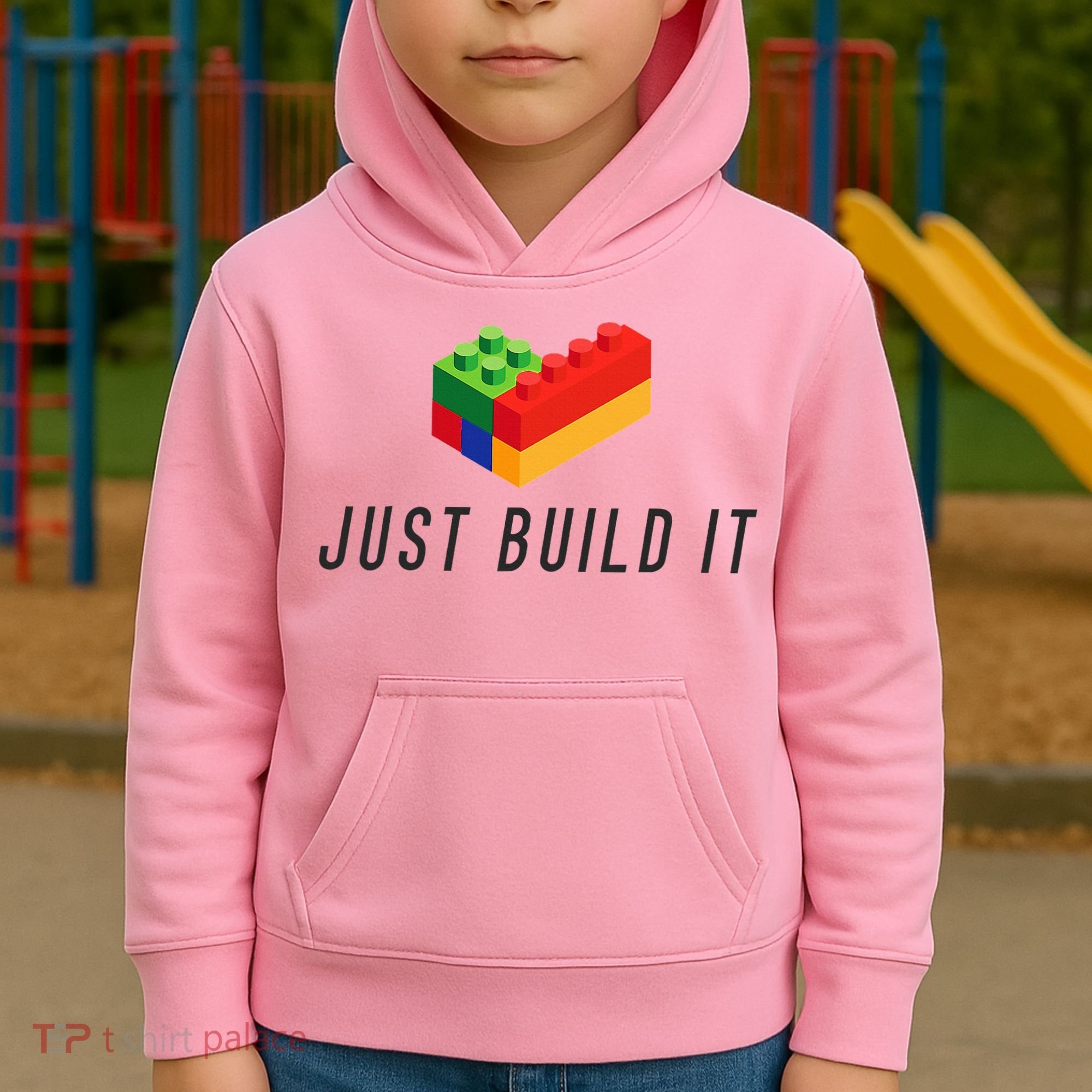 Just Build It Blocks Bricks Building Blocks Toy Kids Hoodie