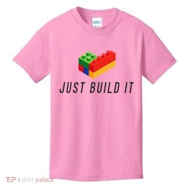 Just Build It Blocks Bricks Building Blocks Toy Kids T-Shirt