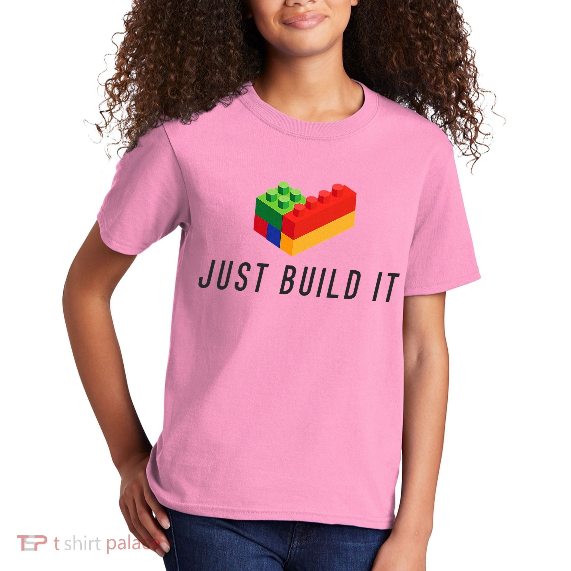 Just Build It Blocks Bricks Building Blocks Toy Kids T-Shirt