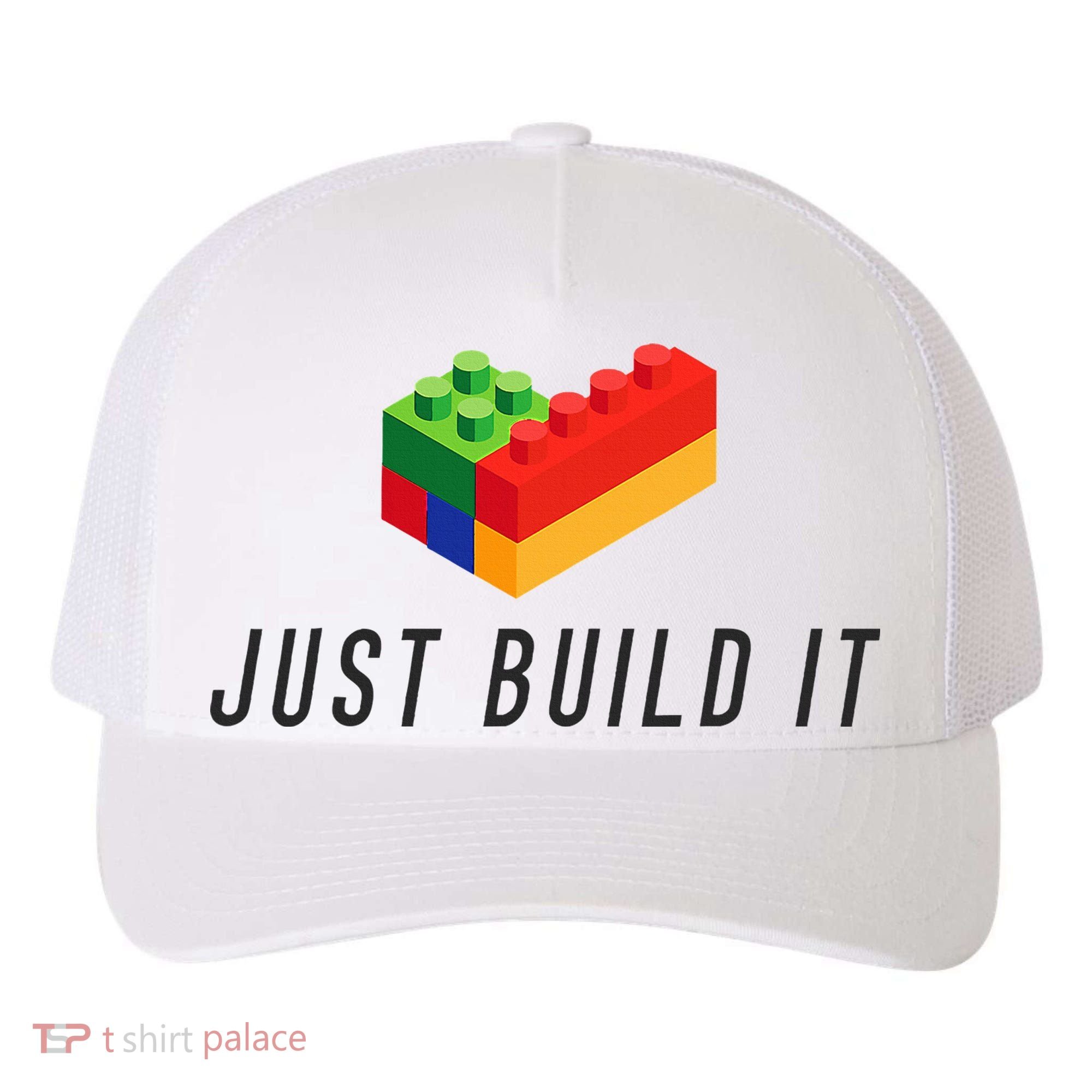 Just Build It Blocks Bricks Building Blocks Toy Yupoong Adult 5-Panel Trucker Hat