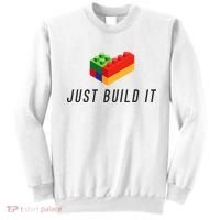 Just Build It Blocks Bricks Building Blocks Toy Sweatshirt thumb 0