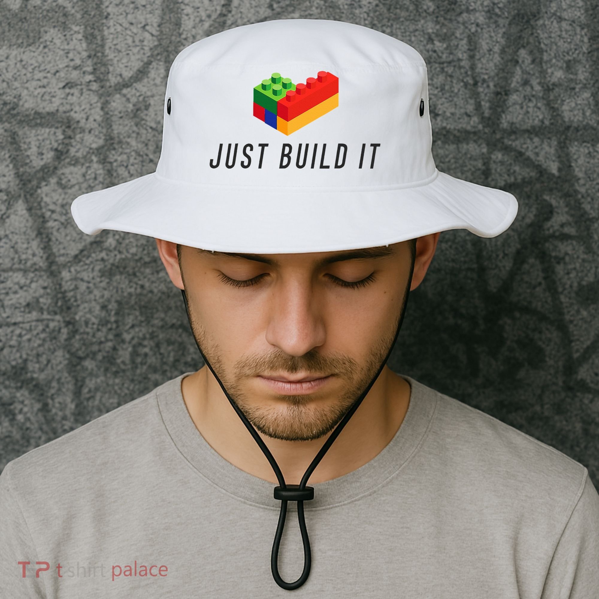 Just Build It Blocks Bricks Building Blocks Toy Bucket Hat