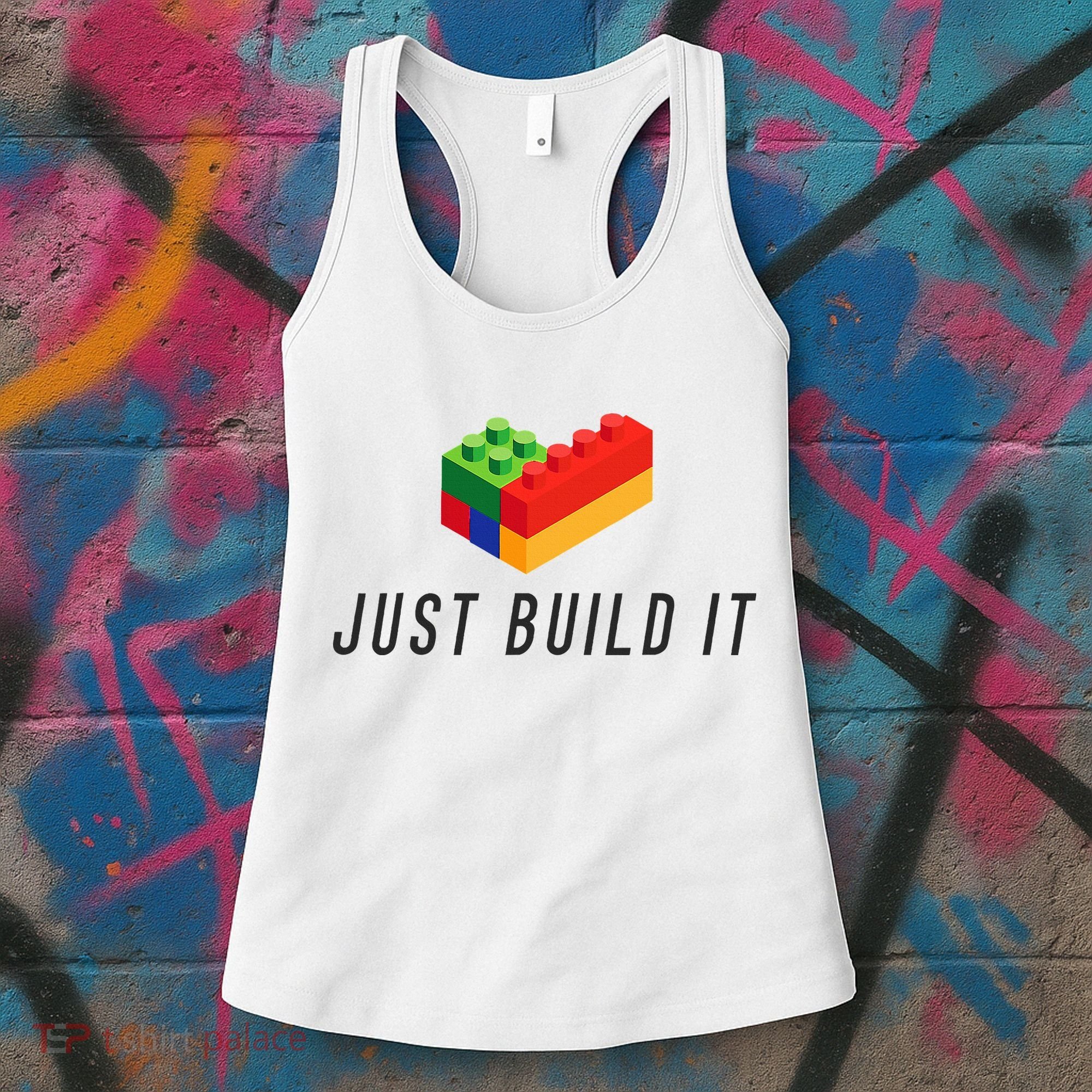 Just Build It Blocks Bricks Building Blocks Toy Women's Tank Top