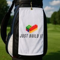Just Build It Blocks Bricks Building Blocks Toy Golf Towel thumb 2