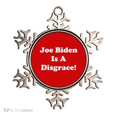 Joe Biden Is A Disgrace Ornament