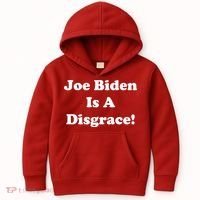 Joe Biden Is A Disgrace Kids Hoodie thumb 0